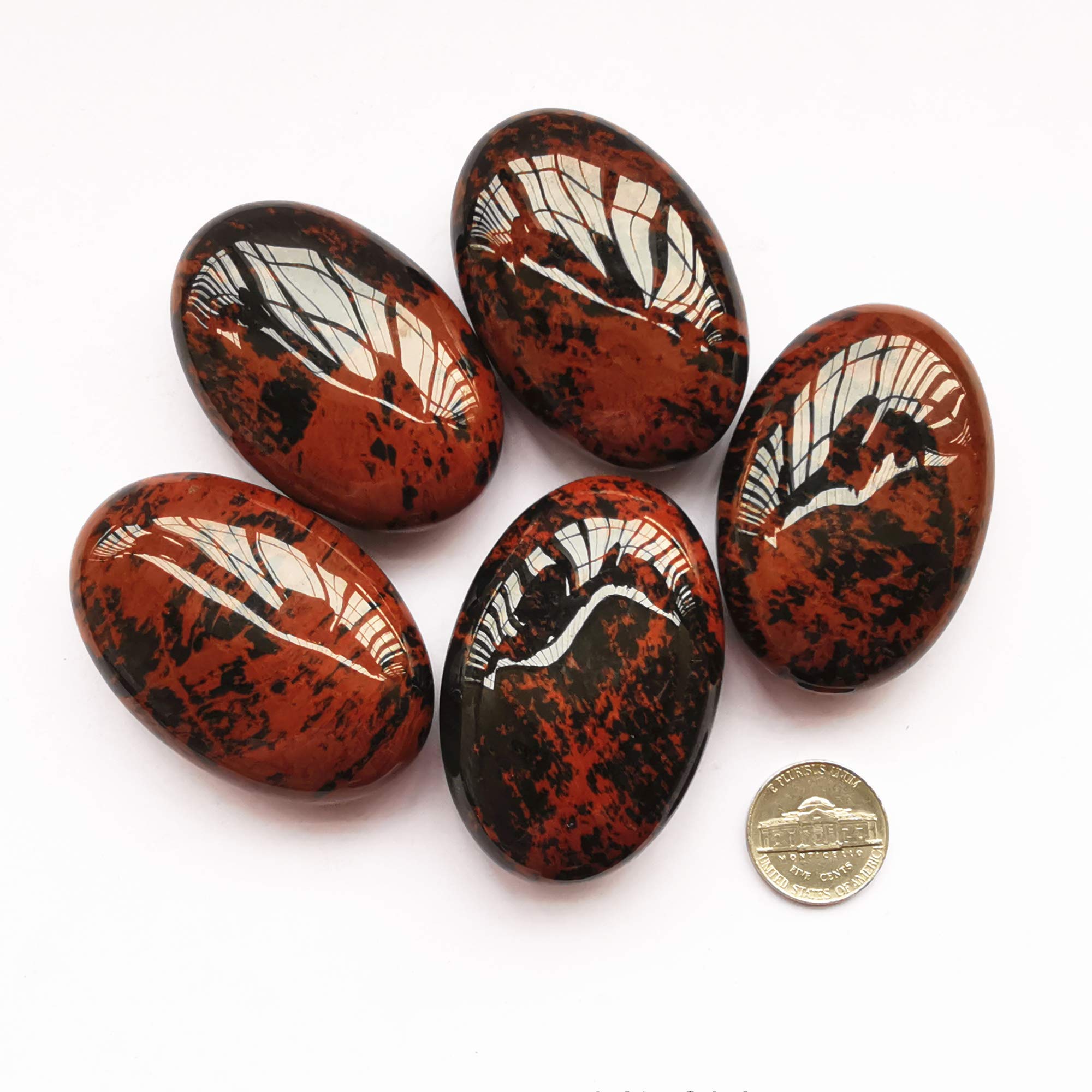 Amazon.com: Bacatgem 天然金天鵝橢圓形手掌口袋癒合水晶按摩水療能量